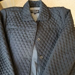 Lds light quilted blk jacket sz lg